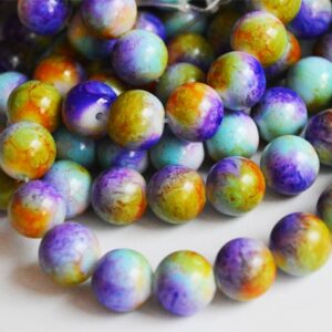 Klaashelmes 10mm lilla-kollane-valge, 10 tk