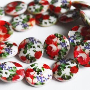 Pärlikoja ketas 14mm Lill, 1 tk