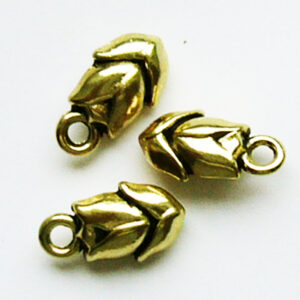 Ant. kuldne metallripats Tulp 14x8mm, 1 tk