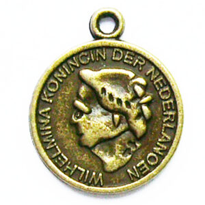 Antiikpronks metallripats Münt  22x13,5mm, 1 tk