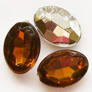 Akrüülkristall 14x10x5mm pruun, 1 tk