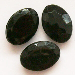 Akrüülkristall 14x10x5mm must, 1 tk