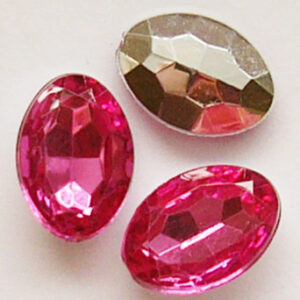 Akrüülkristall 14x10x5mm roosa, 1 tk