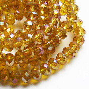 Lihvitud rondell 6x4mm kuldne topaas, 10 tk