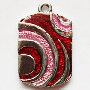 Värviline metallripats 26x18mm, 1 tk