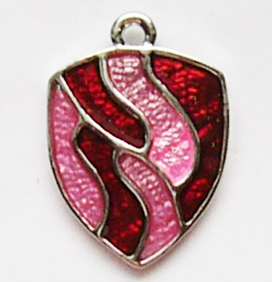 Värviline metallripats 25x18mm, 1 tk