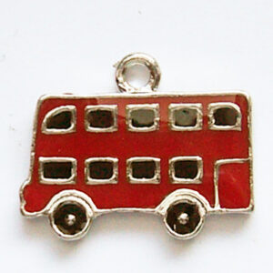 Värviline metallripats Buss  25x18mm, 1 tk