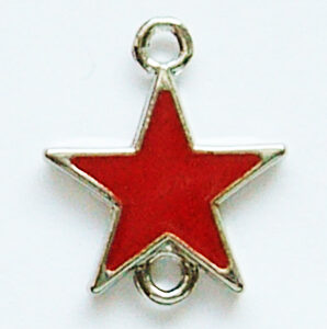 Värviline metallripats-ühendaja Täheke 19x15mm, 1 tk