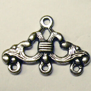 Ant.hõbedane metallhelmes-eraldaja 23,8x16mm, 1 tk
