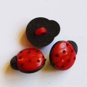 Akrüülhelmes nööp Lepatriinu 15mm,1 tk