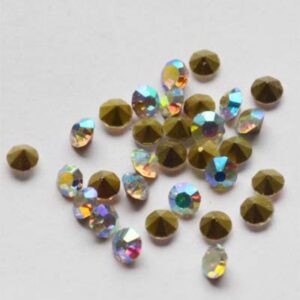 Klaaskristall 3,8mm koonus, vikerkaar, 1 tk