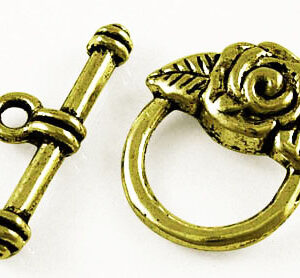 Koristeellinen salpalukko 19x18mm väri pronssi, 1 kpl