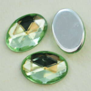 Akrüülkristall 14x10mm heleroheline, 1 tk