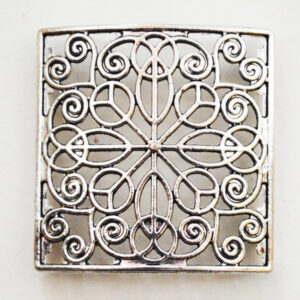 Ant.hõbedane metallhelmes-ühendaja 32x32mm, kahe realine, 1 tk