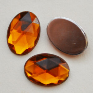 Akrüülkristall 14x10mm oranžikaspruun, 1 tk