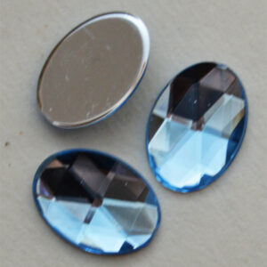 Akrüülkristall 14x10mm helesinine, 1 tk