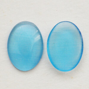 Klaaskamee Kassisilm 14x10mm, sinine, 1 tk