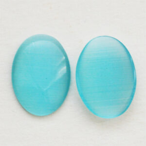 Klaaskamee Kassisilm 14x10mm, sinine, 1 tk