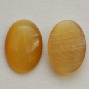 Klaaskamee Kassisilm 14x10mm helepruun, 1 tk