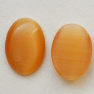 Klaaskamee Kassisilm 14x10mm oranž, 1 tk