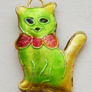 Cloisonne ripats Kass 28x21mm,  1 tk
