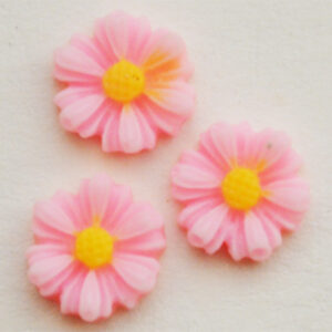 Kunstvaigust liimitav väike lill 9x8x3mm, roosa, 1 tk