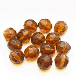 Lihvitud klaashelmes 12mm pruun, 1 tk