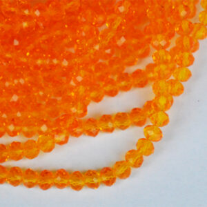 Lihvitud rondell 3x4mm oranž, 10 tk