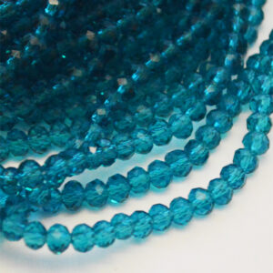 Lihvitud rondell 3x4mm rohekas-sinine, 10 tk