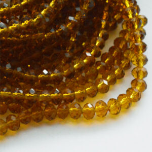 Lihvitud rondell 3x4mm pruun, 10 tk