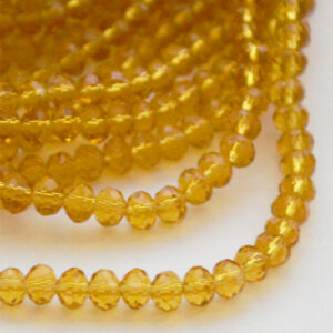 Lihvitud rondell 4x3mm kollane, 10 tk