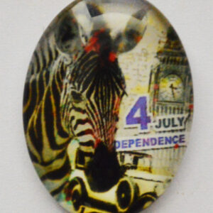 Klaaskamee Sebra 25x18mm, 1 tk