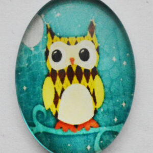 Klaaskamee Öökull 25x18mm, 1 tk
