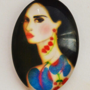 Klaaskamee 25x18mm, 1 tk