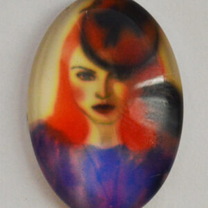 Klaaskamee 25x18mm, 1 tk