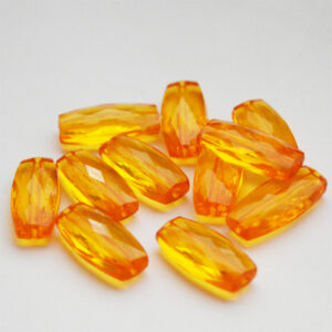 Lihvitud akrüülhelmes 18,5x8,5mm oranž, 2 tk
