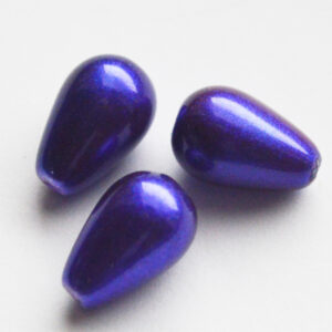 Tilgakujuline klaashelmes 11x8mm lilla, 1 tk