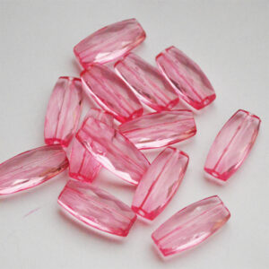 Lihvitud akrüülhelmes 18,5x8,5mm roosa, 2 tk