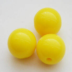 Ümar akrüülhelmes 16mm helekollane, 1 tk