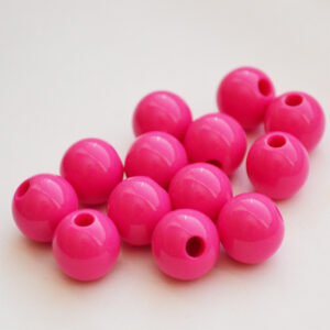 Ümar akrüülhelmes 12mm tumeroosa, ava 3,2-3,5mm, 1 tk
