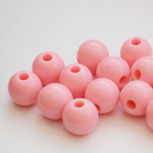 Ümar akrüülhelmes 12mm roosa, ava 3,2-3,5mm, 1 tk