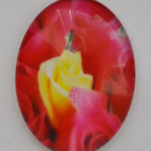 Klaaskamee Lill 40x30mm, 1 tk