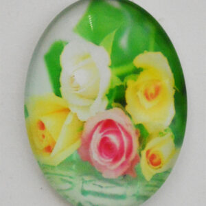Klaaskamee Lill 40x30mm, 1 tk