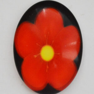 Klaaskamee Lill 40x30mm, 1 tk