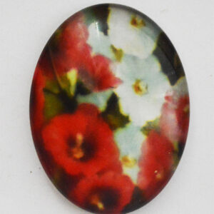 Klaaskamee Lill 40x30mm, 1 tk