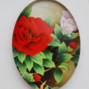 Klaaskamee Lill 25x18mm, 1 tk