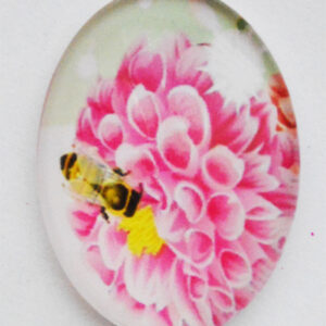 Lasikapussi Kukka 18x13mm, 1 kpl
