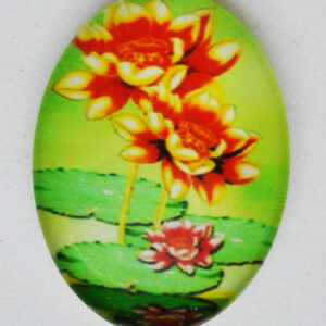 Klaaskamee Lill 25x18mm, 1 tk