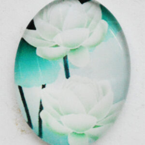 Lasikapussi Kukka 18x13mm, 1 kpl