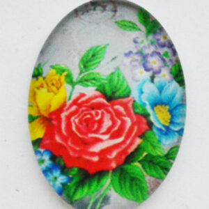 Klaaskamee Lill 25x18mm, 1 tk